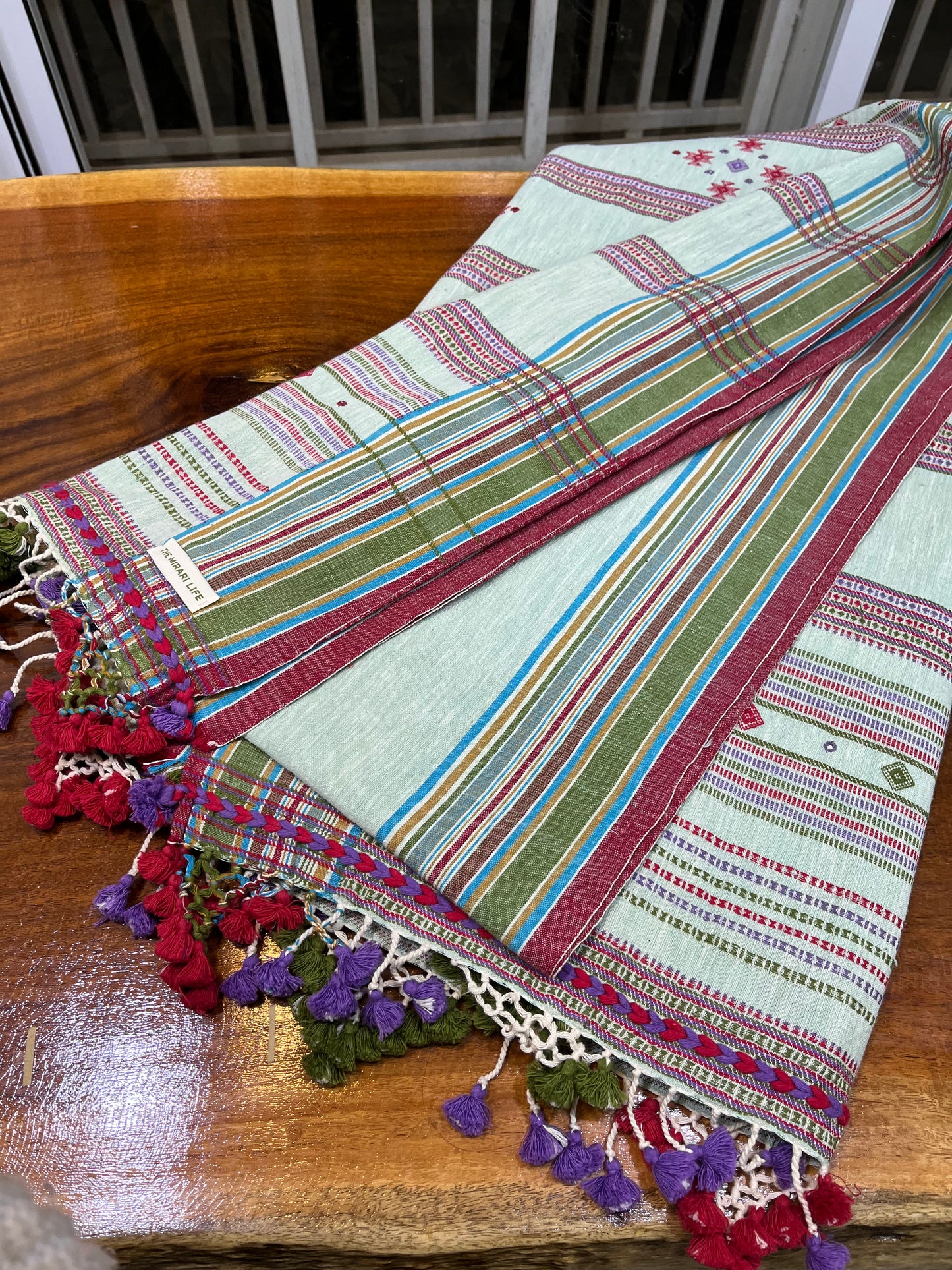 Handwoven Mint Green Star