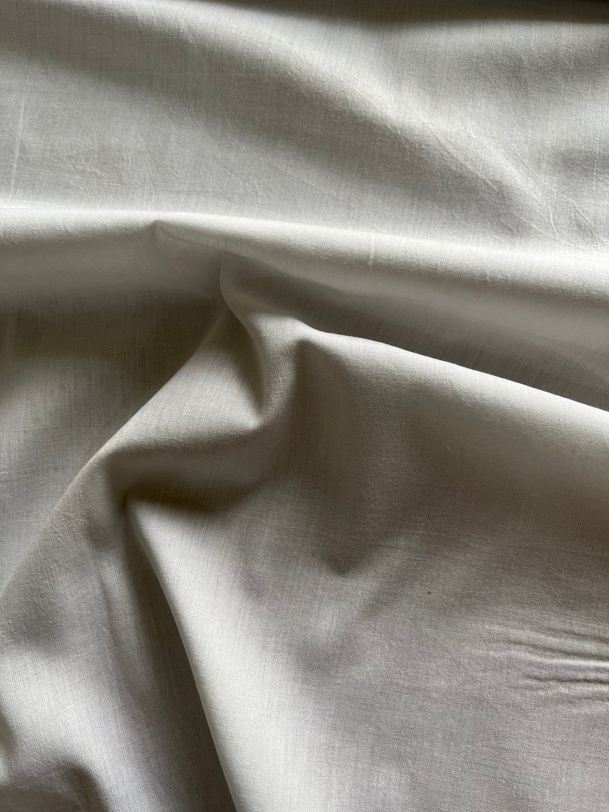 White Cotton Handwoven Fabric