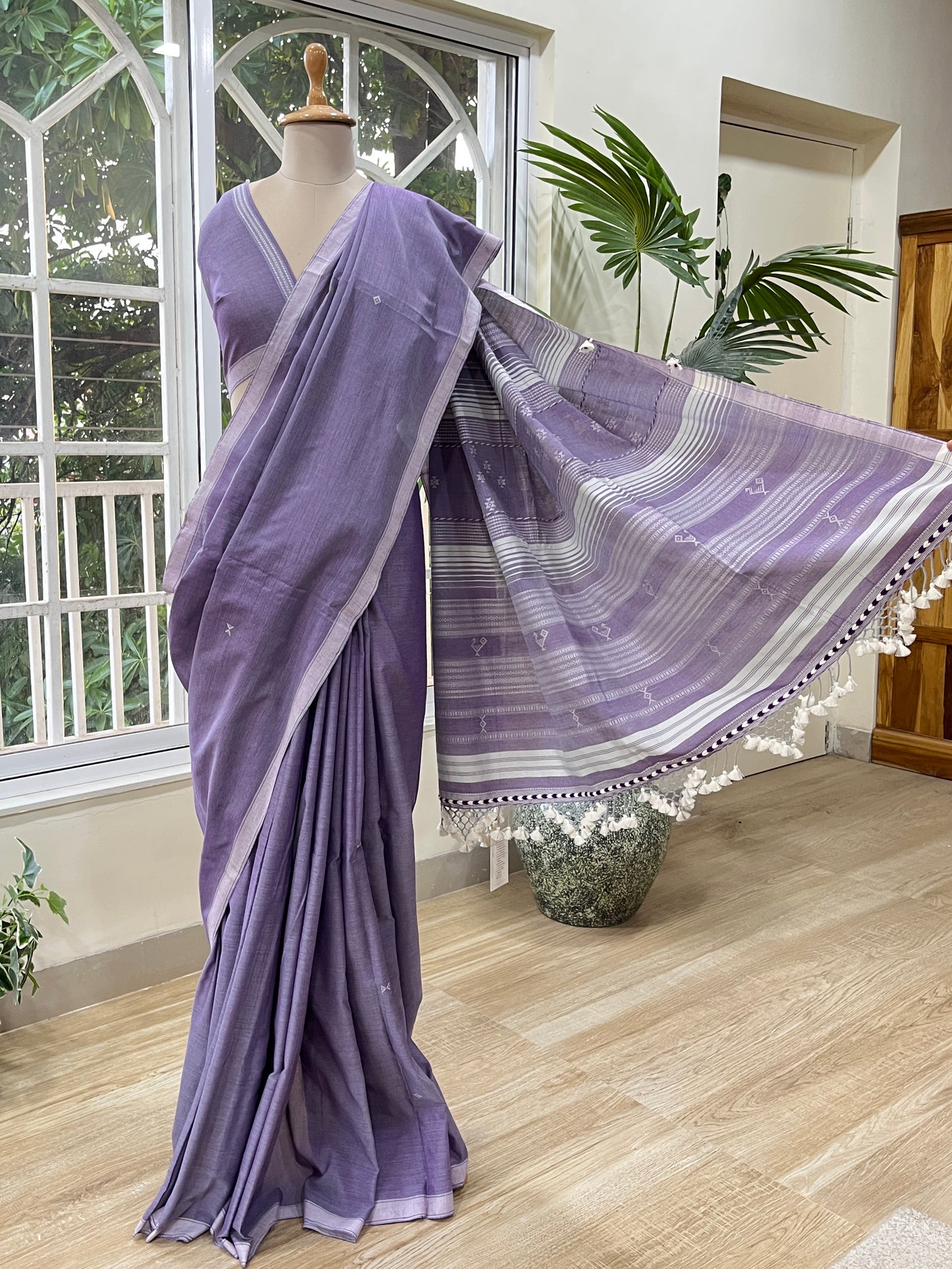 Afeemi Badal Handwoven Kala Cotton Saree The Mirari Life