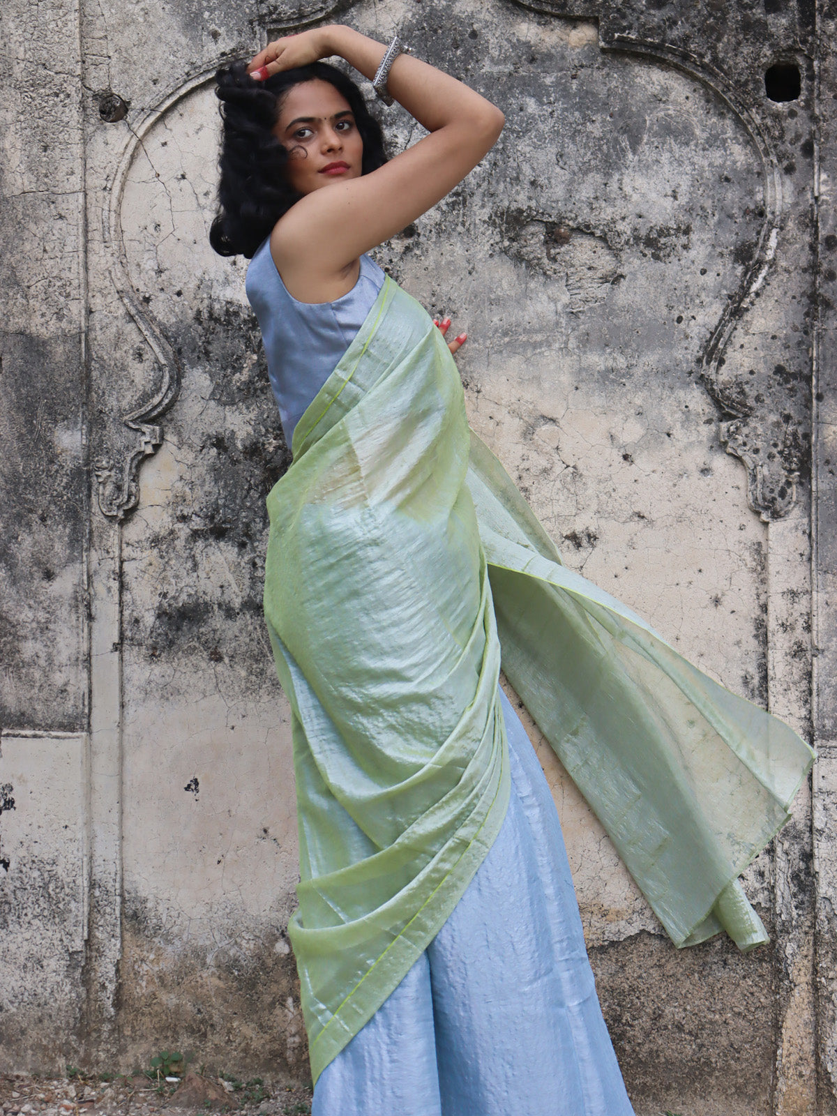 Neel Tara - Tissue Cotton Saree