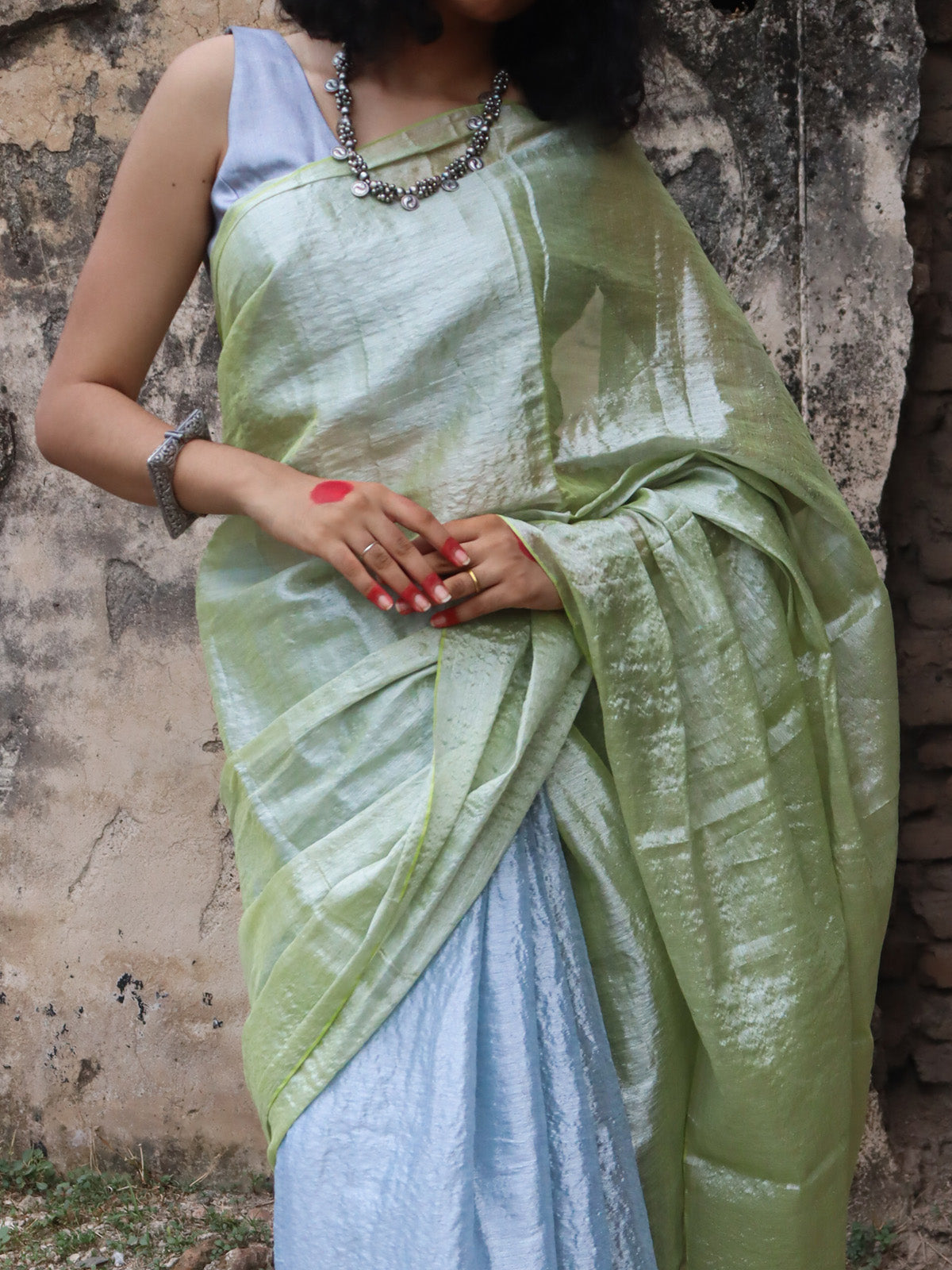 Neel Tara - Tissue Cotton Saree