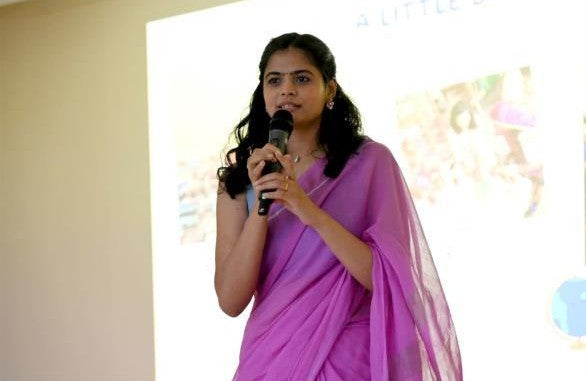 Pranjali Kharche speaking at the NIFT Mumbai Entrepreneurship Cell on 6 April 2026
