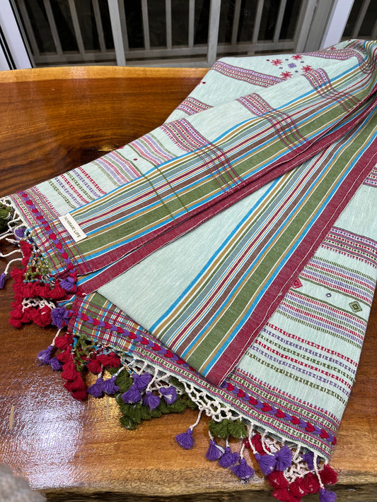 Handwoven Mint Green Star