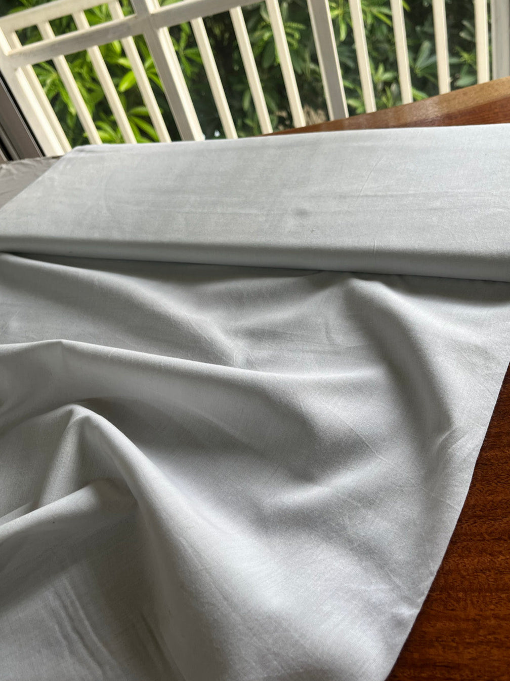 White Cotton Handwoven Fabric