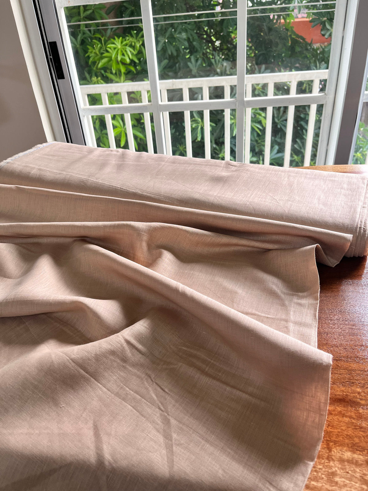 Sand Brown Linen Fabric || For Shirt Pants and Top