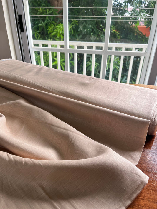 Sand Brown Linen Fabric || For Shirt Pants and Top