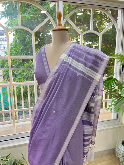 Afeemi Badal Handwoven Kala Cotton Saree The Mirari Life