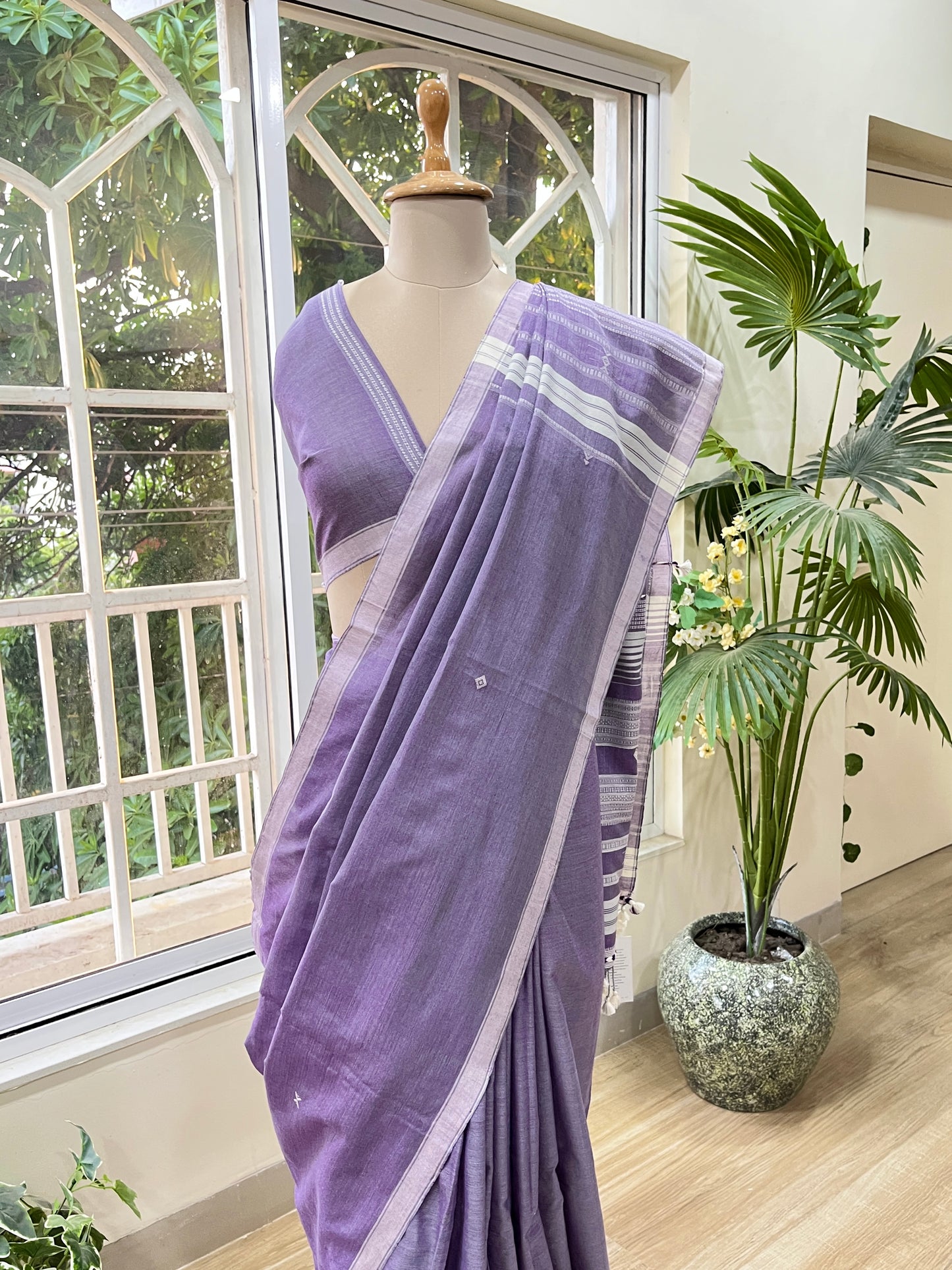 Afeemi Badal Handwoven Kala Cotton Saree The Mirari Life