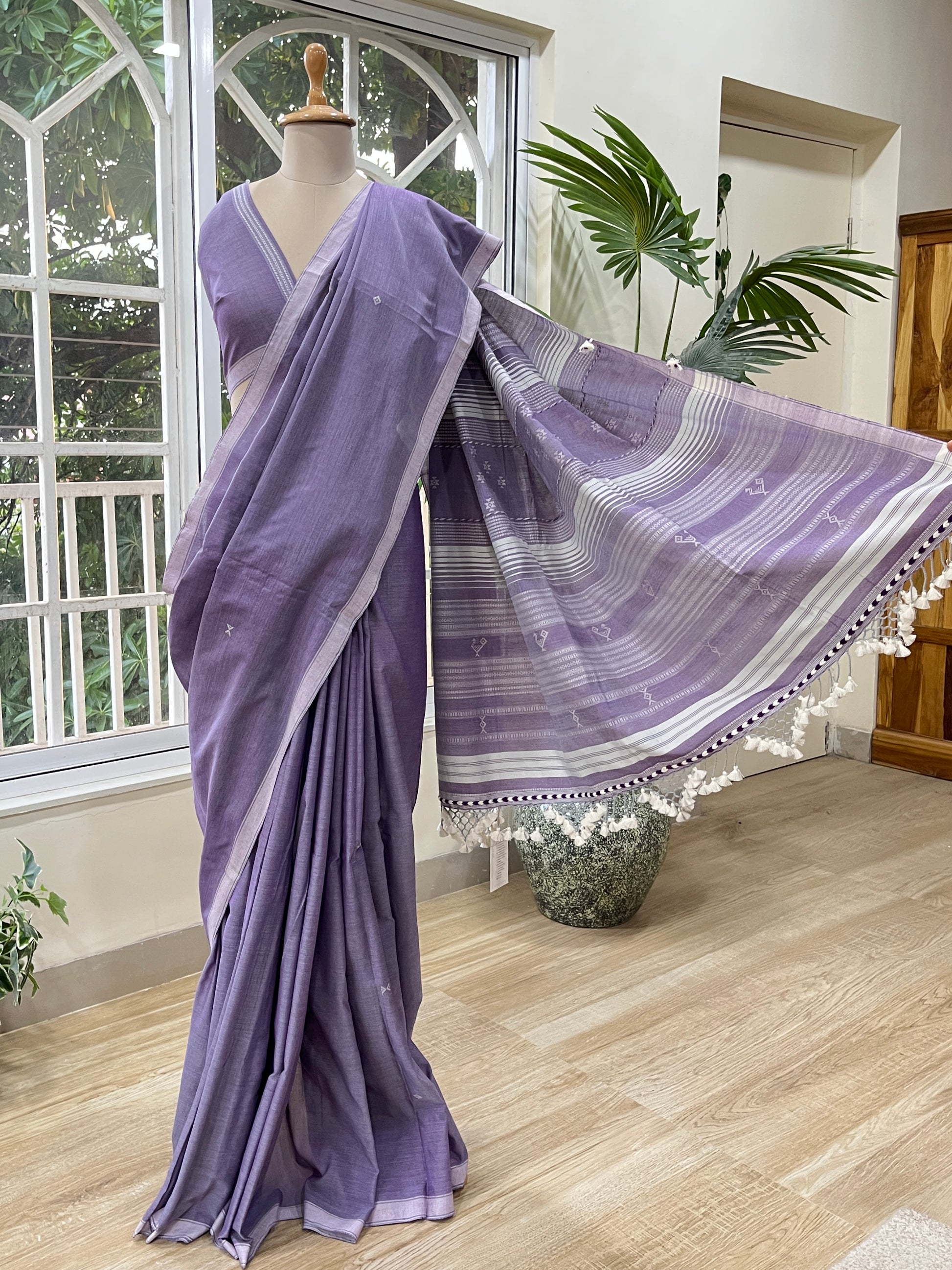 Afeemi Badal Handwoven Kala Cotton Saree The Mirari Life