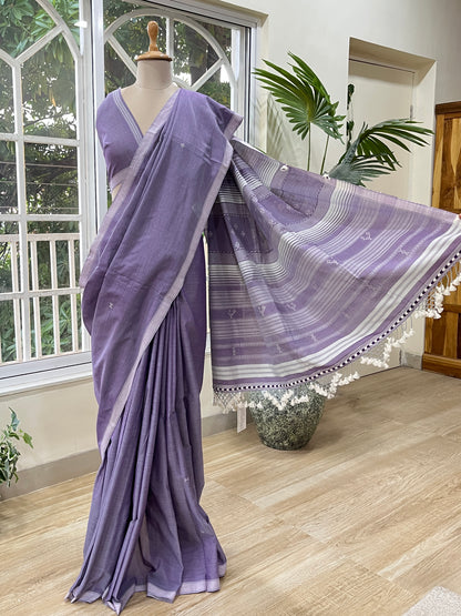 Afeemi Badal Handwoven Kala Cotton Saree The Mirari Life