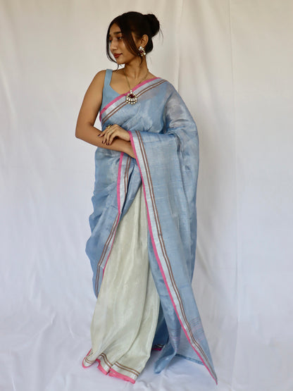 Sparkle Soorma - Tissue Linen Saree