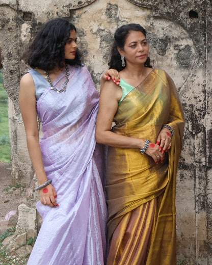 Tejaswini - Copper Gold Zari Cotton Saree