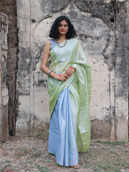 Neel Tara - Tissue Cotton Saree