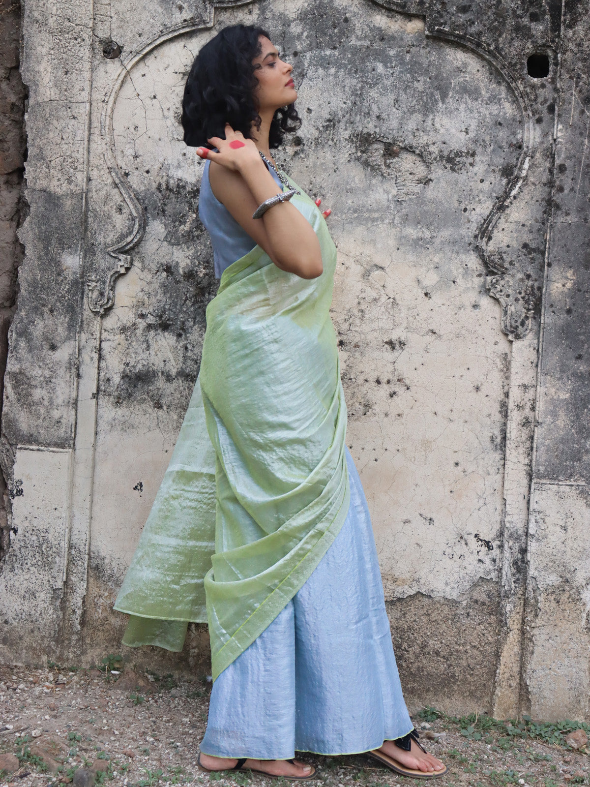 Neel Tara - Tissue Cotton Saree