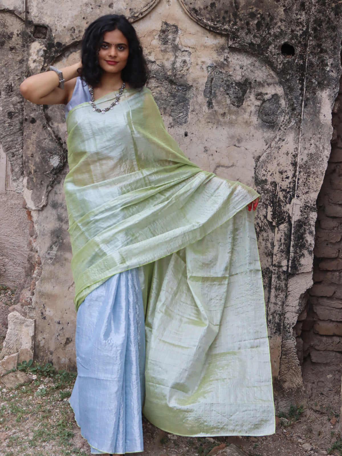 Neel Tara - Tissue Cotton Saree
