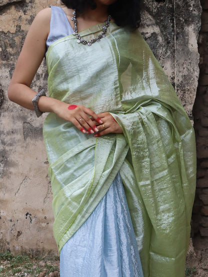 Neel Tara - Tissue Cotton Saree